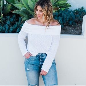 Off the shoulder sweater